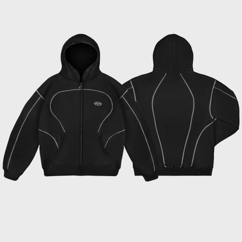 Streetwear Brand Hoodies - Bol Kesim Fermuarlı Kapüşonlu Sweatshirt Sokak