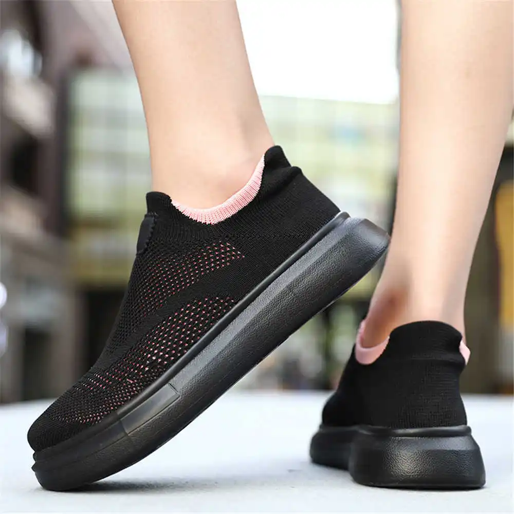 Streetwear Brand Drops - Platform çorap kahverengi ayakkabı kadın kaykay